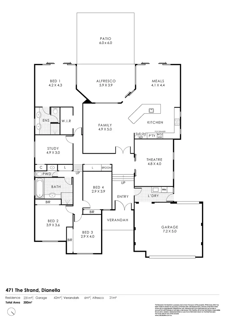 Floorplan of Homely house listing, 471 The Strand, Dianella WA 6059