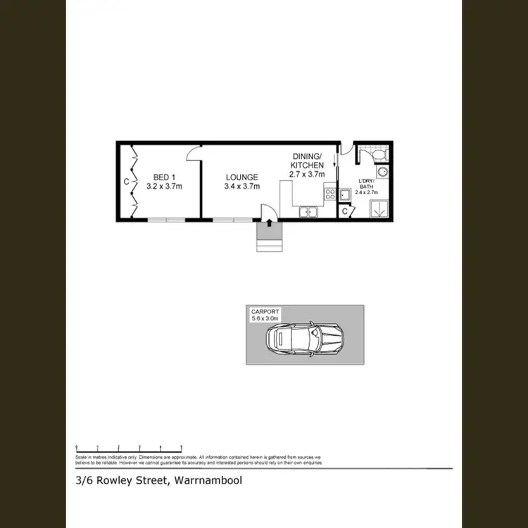 Floorplan of Homely unit listing, 3/6 Rowley Street, Warrnambool VIC 3280