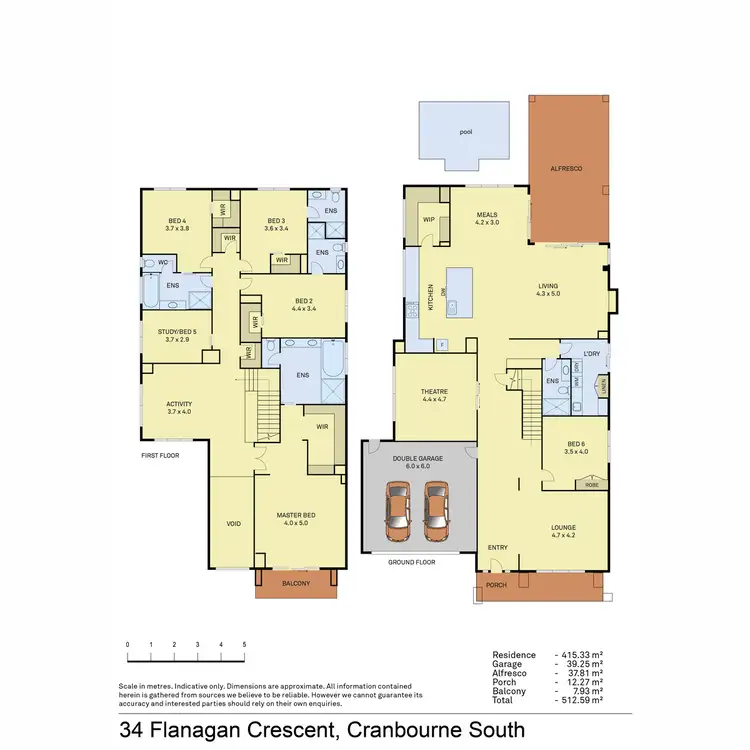 Floorplan of Homely house listing, 34 Flanagan Crescent, Cranbourne South VIC 3977