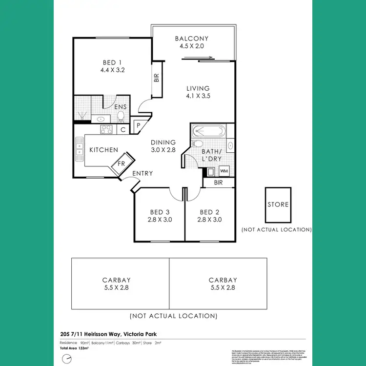 Floorplan of Homely apartment listing, 205/7-11 Heirisson Way, Victoria Park WA 6100