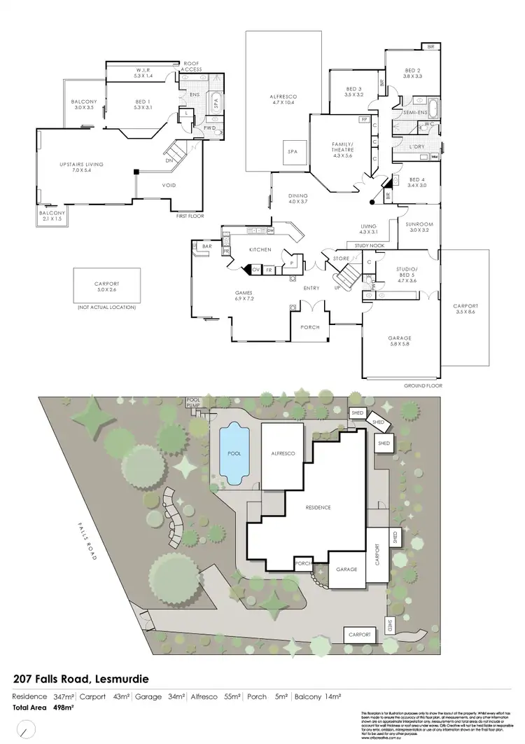 Floorplan of Homely house listing, 207 Falls Road, Lesmurdie WA 6076