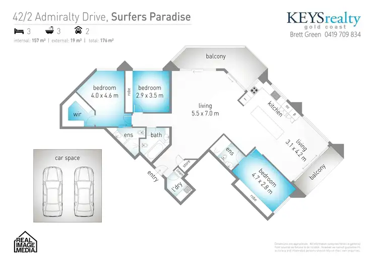 Floorplan of Homely apartment listing, 42/2 Admiralty Drive, Paradise Waters QLD 4217