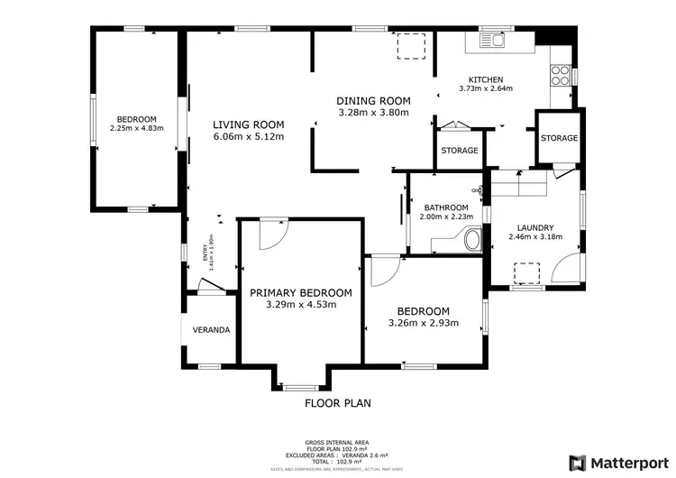 Floorplan of Homely house listing, 15 Windermere Street, Walkervale QLD 4670