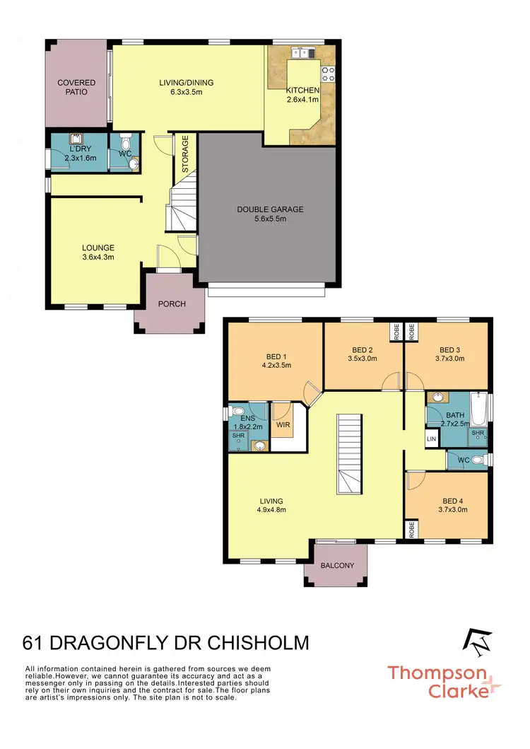 Floorplan of Homely house listing, 61 Dragonfly Drive, Chisholm NSW 2322