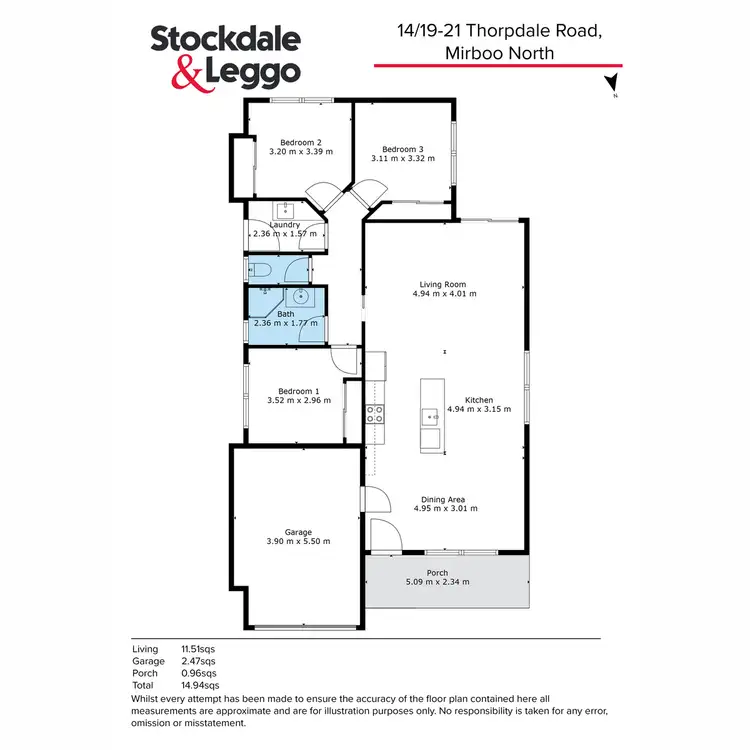 Floorplan of Homely unit listing, 14/19-21 Thorpdale Road, Mirboo North VIC 3871