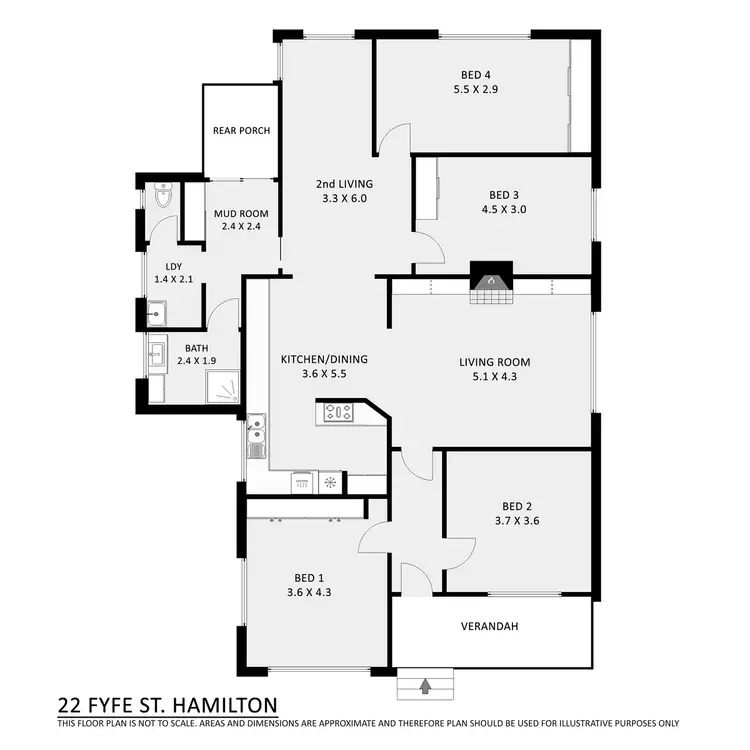 Floorplan of Homely house listing, 22 Fyfe Street, Hamilton VIC 3300