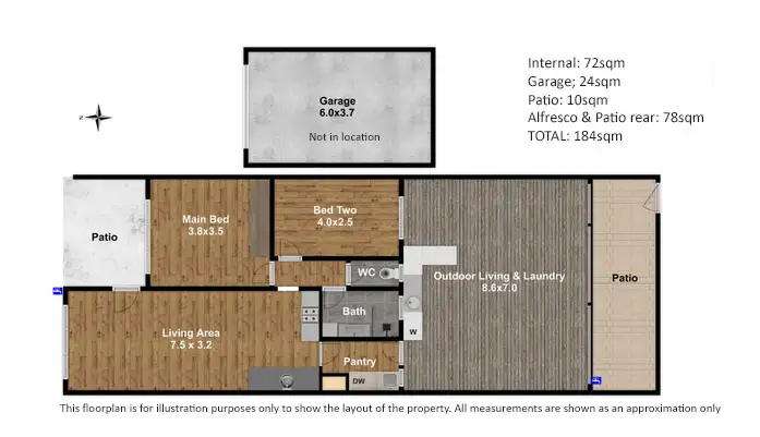 Floorplan of Homely villa listing, 5/7 Norman Street, Fremantle WA 6160