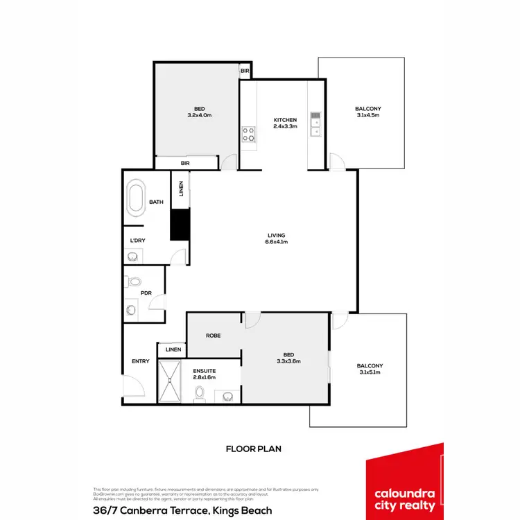 Floorplan of Homely unit listing, 36/7 Canberra Terrace, Kings Beach QLD 4551