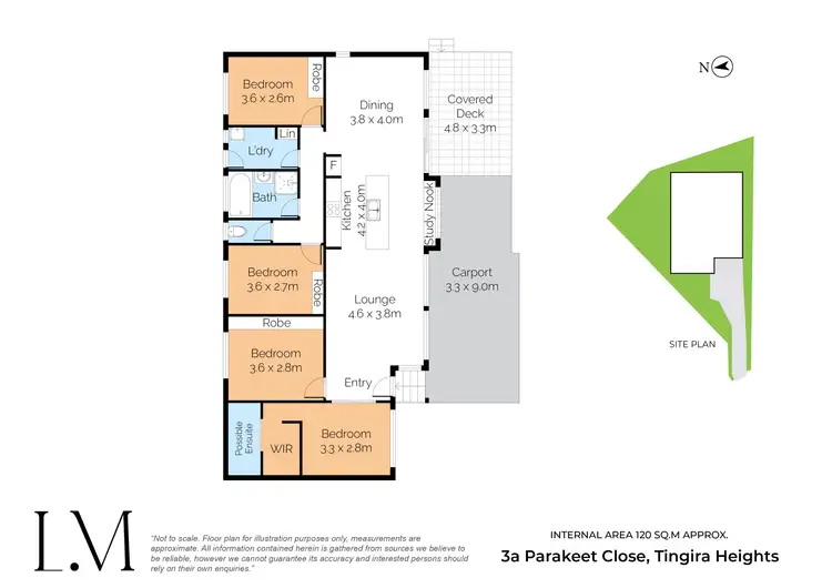Floorplan of Homely house listing, 3A Parakeet Close, Tingira Heights NSW 2290