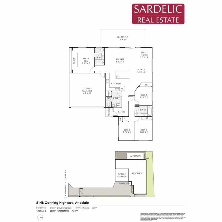 Floorplan of Homely house listing, 514B Canning Highway, Attadale WA 6156