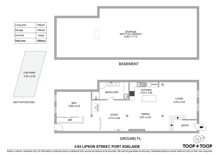 Floorplan of Homely apartment listing, 3/83 Lipson Street, Port Adelaide SA 5015