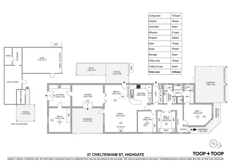 Floorplan of Homely house listing, 37 Cheltenham Street, Highgate SA 5063