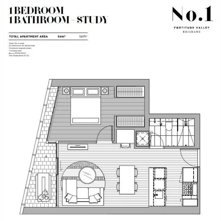 Floorplan of Homely apartment listing, 1107/191 Brunswick Street, Fortitude Valley QLD 4006