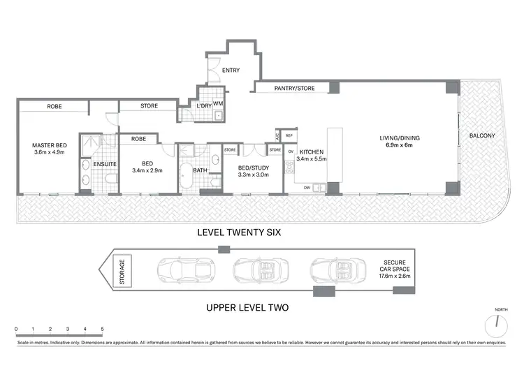 Floorplan of Homely apartment listing, 2603/168 Kent Street, Sydney NSW 2000