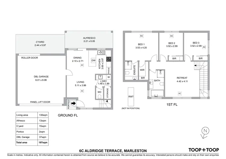 Floorplan of Homely townhouse listing, 6C Aldridge Terrace, Marleston SA 5033