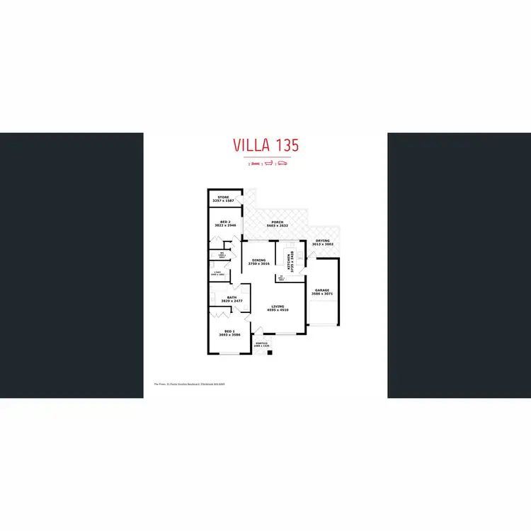 Floorplan of Homely unit listing, 135/21 Ponte Vecchio Boulevard, Ellenbrook WA 6069