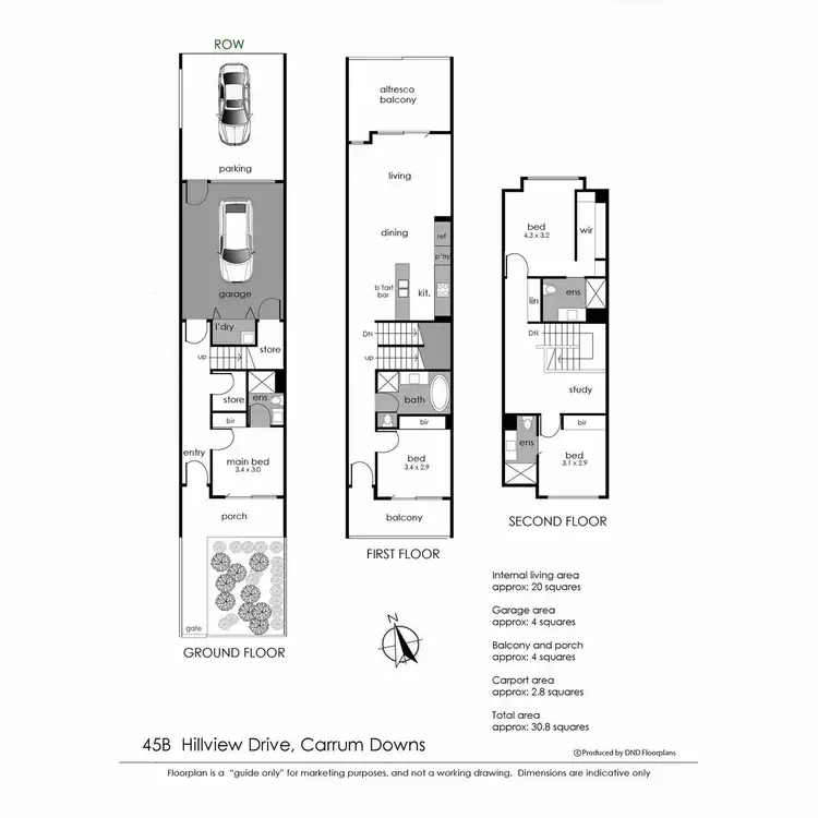 Floorplan of Homely house listing, 45b Hillview Drive, Carrum Downs VIC 3201
