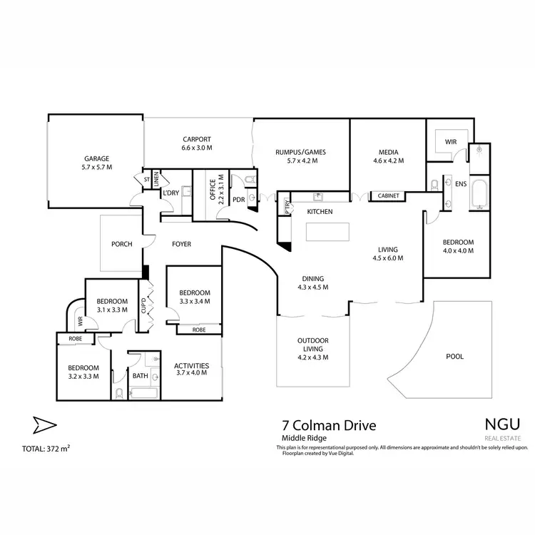 Floorplan of Homely house listing, 7 Colman Drive, Middle Ridge QLD 4350