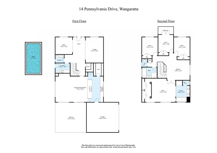 Floorplan of Homely house listing, 14 Pennsylvania Drive, Wangaratta VIC 3677