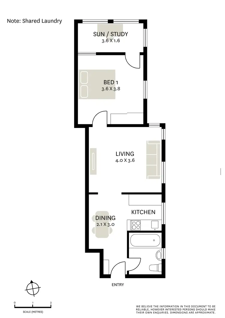 Floorplan of Homely apartment listing, 1/17A Fort Street, Petersham NSW 2049