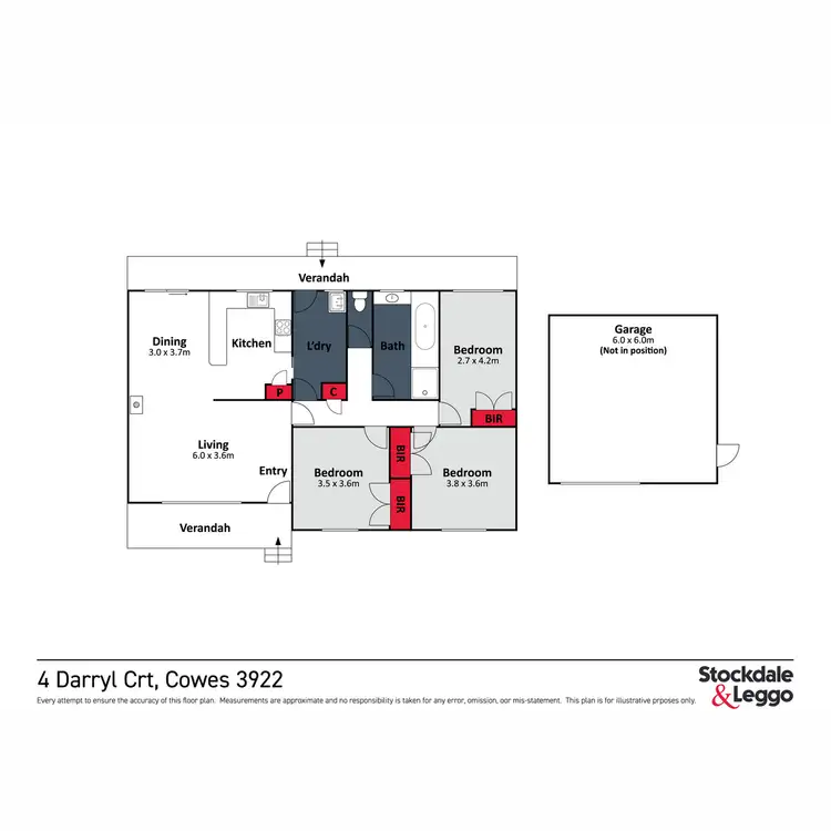Floorplan of Homely house listing, 4 Darryl Court, Cowes VIC 3922