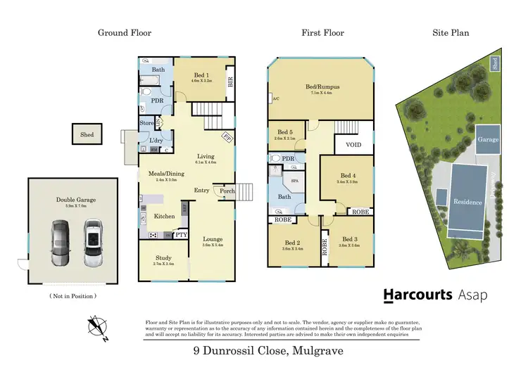 Floorplan of Homely house listing, 9 Dunrossil Close, Mulgrave VIC 3170