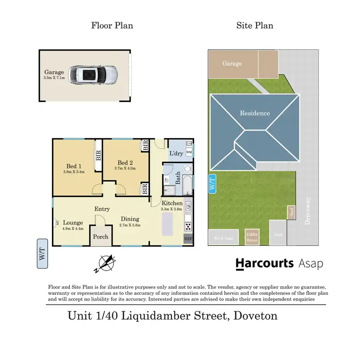 Floorplan of Homely unit listing, 1/40 Liquidamber Street, Doveton VIC 3177