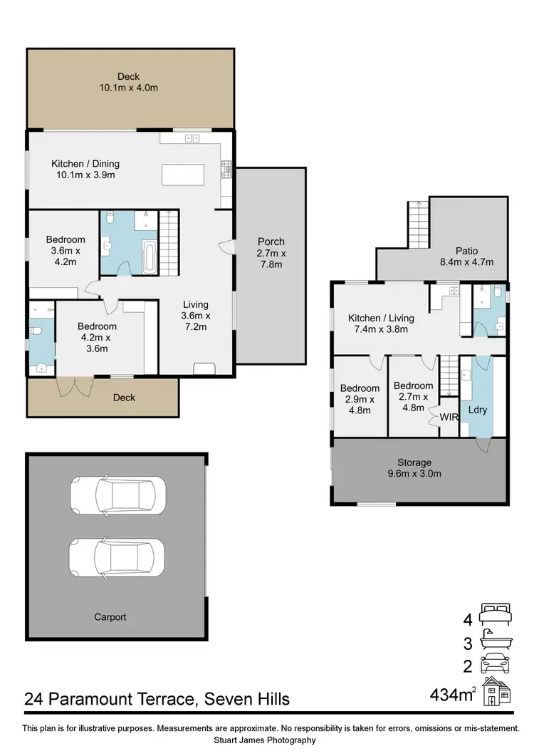 Floorplan of Homely house listing, 24 Paramount Terrace, Seven Hills QLD 4170