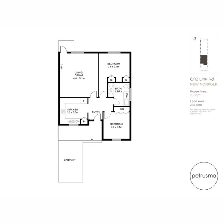 Floorplan of Homely house listing, 6/12 Link Road, New Norfolk TAS 7140