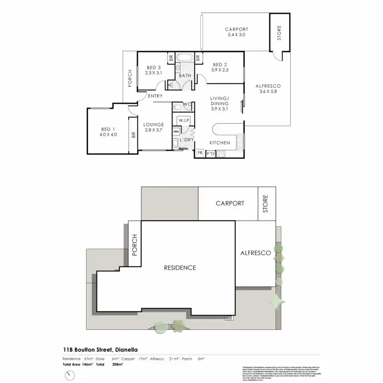 Floorplan of Homely house listing, 11B Boulton Street, Dianella WA 6059