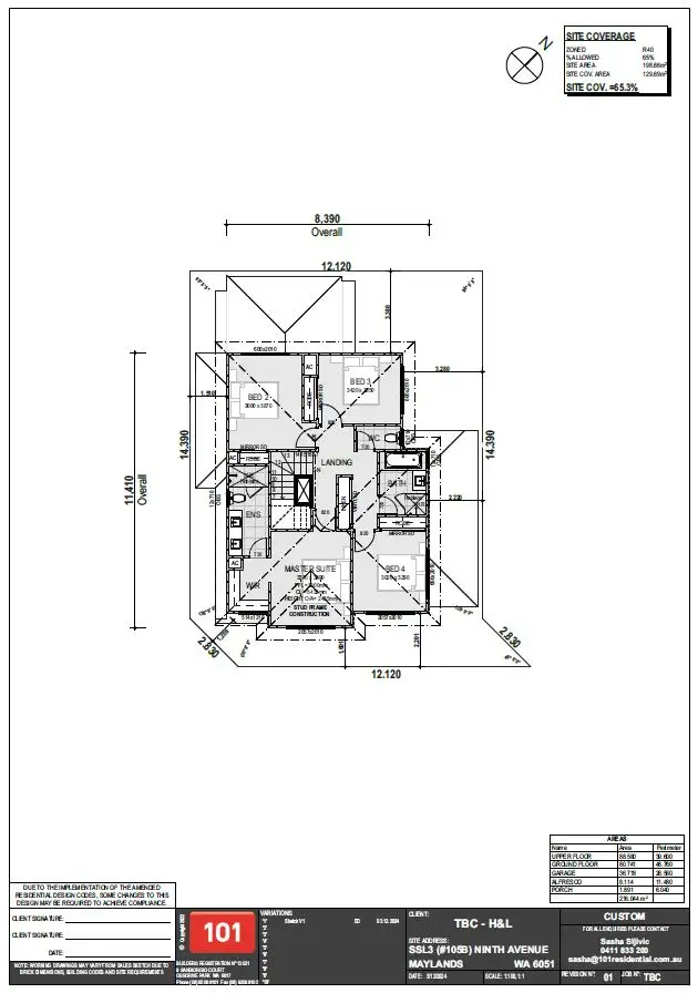 Floorplan of Homely land listing, 105B Ninth Avenue, Maylands WA 6051