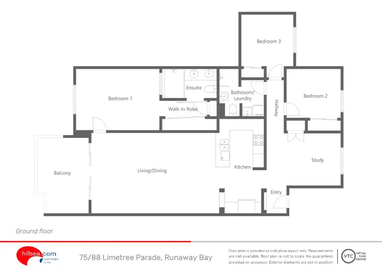 Floorplan of Homely unit listing, 75/88 Limetree Parade, Runaway Bay QLD 4216