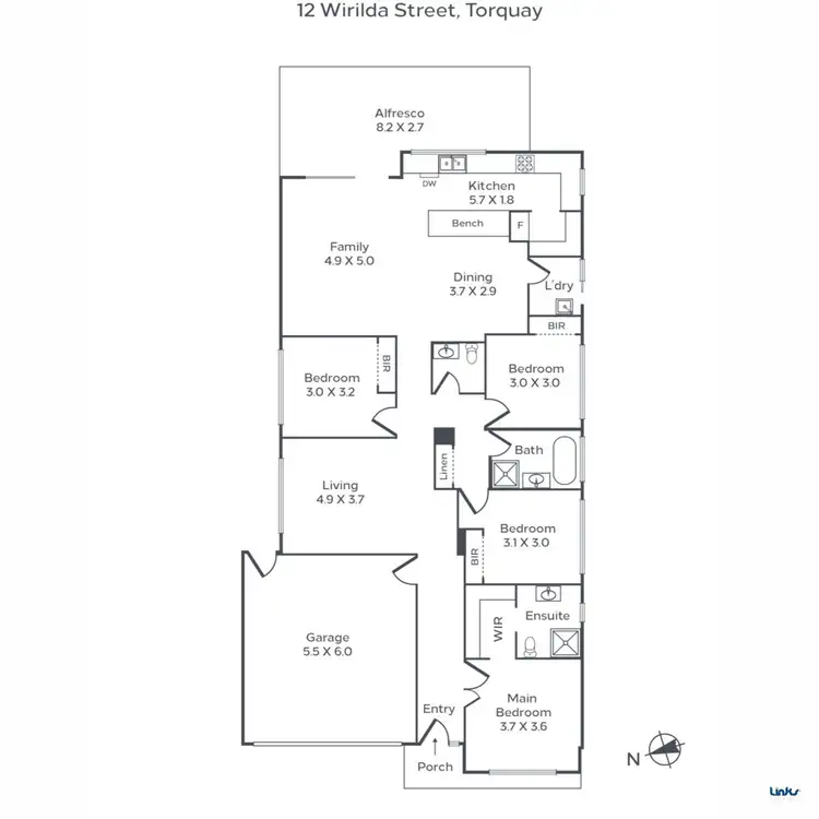 Floorplan of Homely house listing, 12 Wirilda Street, Torquay VIC 3228