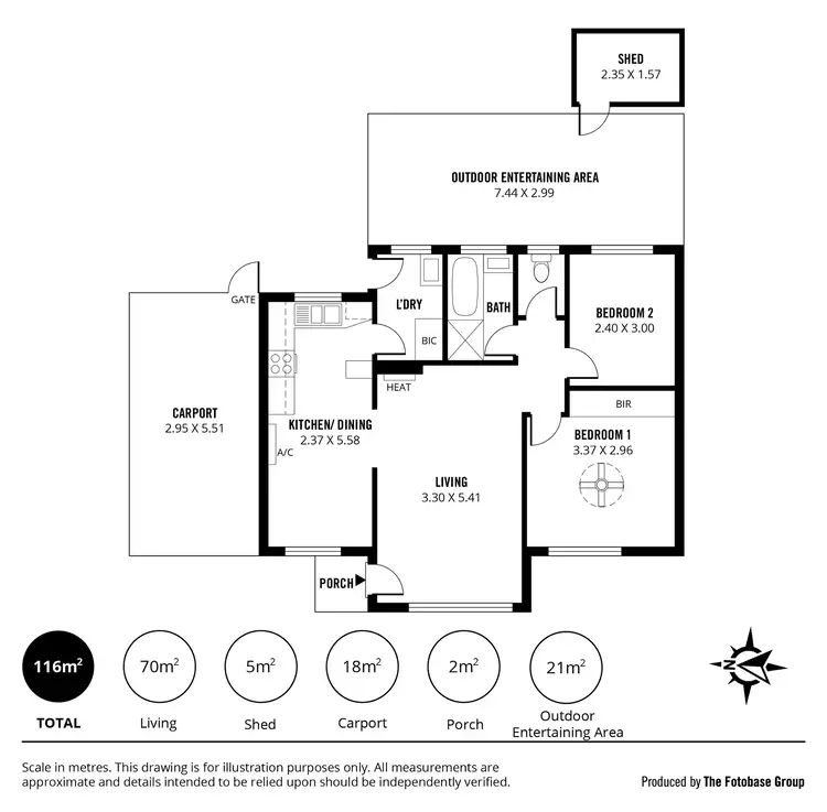 Floorplan of Homely unit listing, 3/66-70 Booth Avenue, Morphett Vale SA 5162
