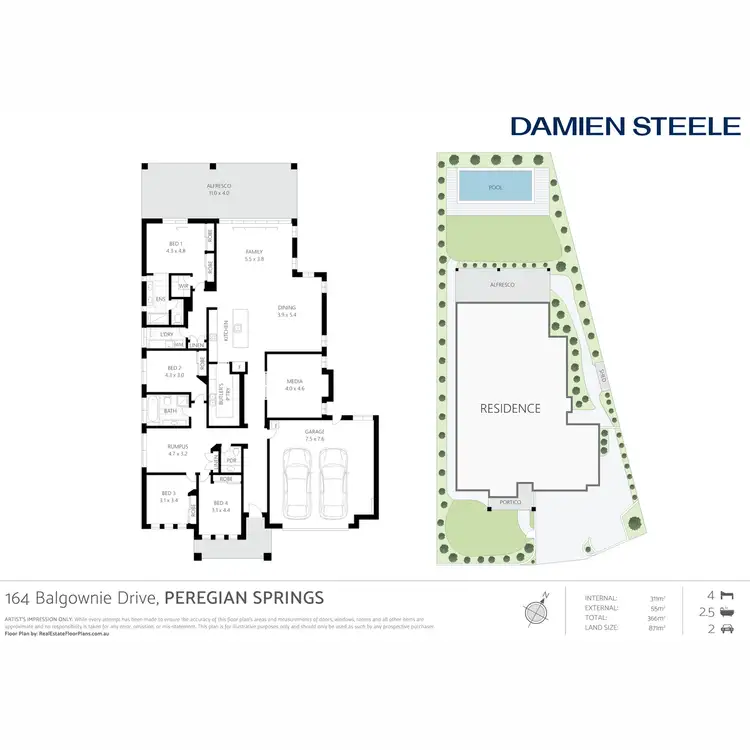 Floorplan of Homely house listing, 164 Balgownie Drive, Peregian Springs QLD 4573