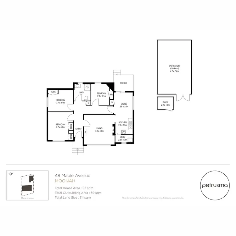 Floorplan of Homely house listing, 48 Maple Avenue, Moonah TAS 7009