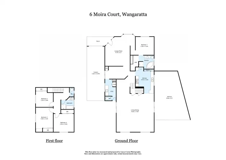 Floorplan of Homely house listing, 6 Moira Court, Wangaratta VIC 3677
