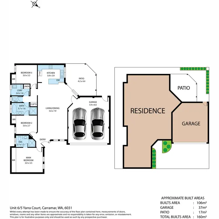 Floorplan of Homely house listing, 6/5 Yarra Court, Carramar WA 6031