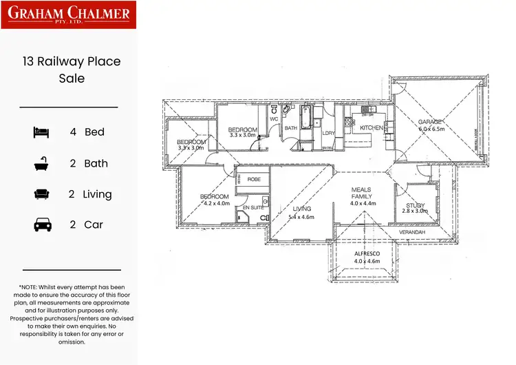Floorplan of Homely house listing, 13 Railway Place, Sale VIC 3850