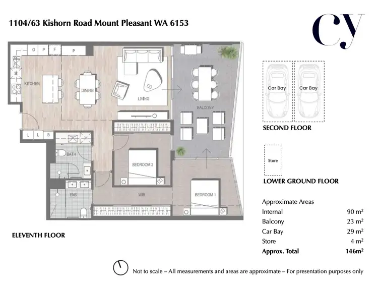 Floorplan of Homely apartment listing, 1104/63 Kishorn Road, Mount Pleasant WA 6153