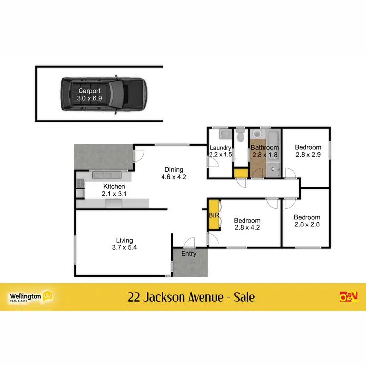 Floorplan of Homely house listing, 22 Jackson Avenue, Sale VIC 3850