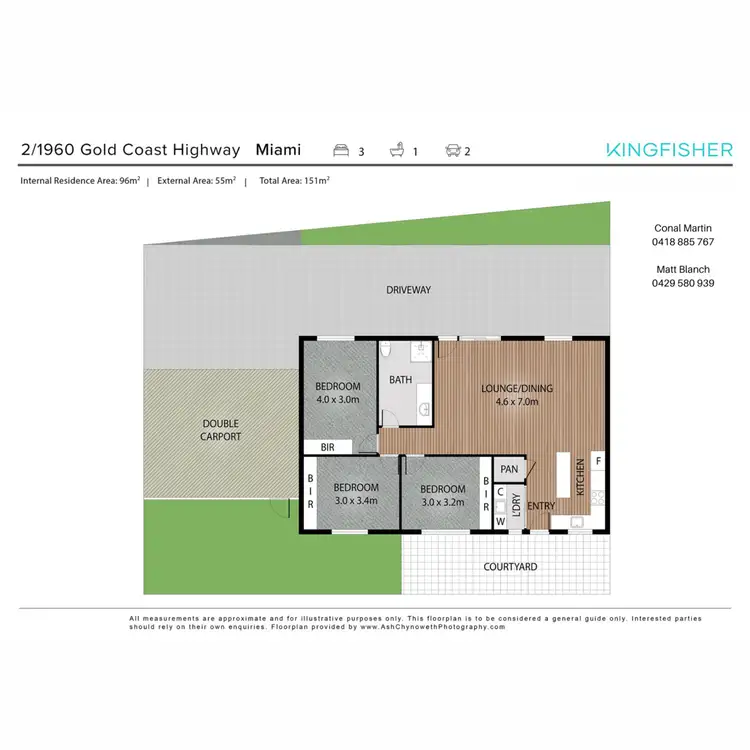 Floorplan of Homely semi-detached listing, 2/1960 Gold Coast Highway, Miami QLD 4220