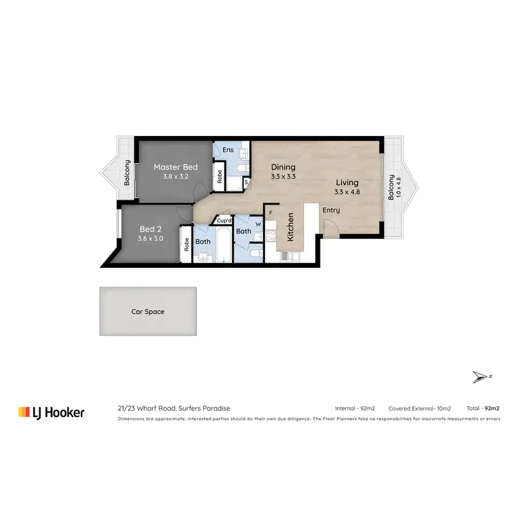 Floorplan of Homely apartment listing, 21/23 Wharf Road, Surfers Paradise QLD 4217