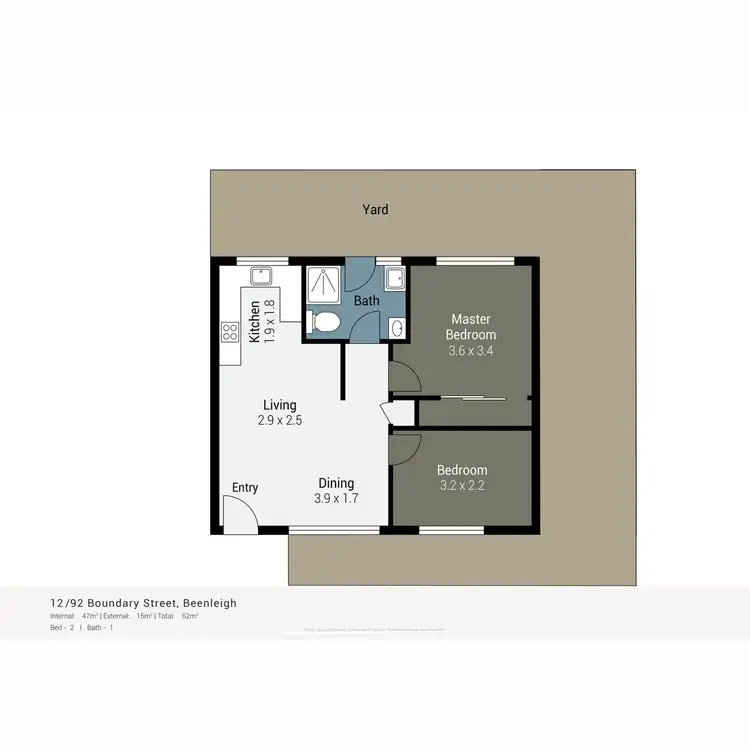 Floorplan of Homely unit listing, 12/92 Boundary Street, Beenleigh QLD 4207