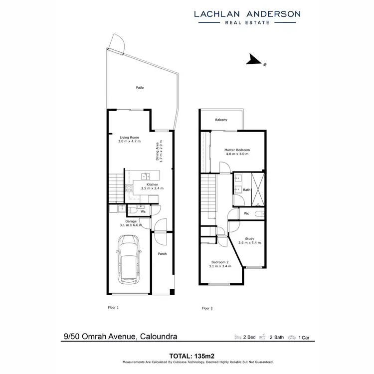 Floorplan of Homely townhouse listing, 9/50 Omrah Avenue, Caloundra QLD 4551