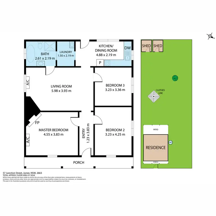 Floorplan of Homely house listing, 57 Junction, Junee NSW 2663