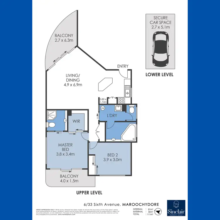 Floorplan of Homely unit listing, 6/33 Sixth Avenue, Maroochydore QLD 4558