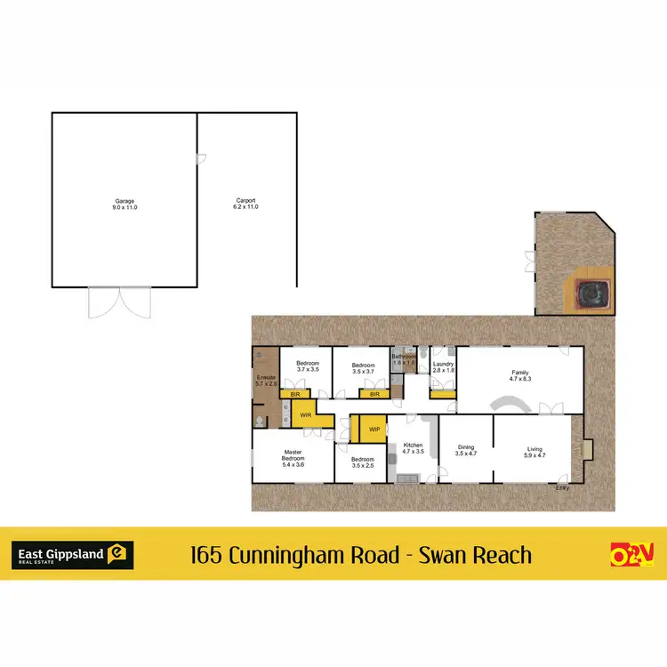 Floorplan of Homely house listing, 165 Cunningham Road, Swan Reach VIC 3903