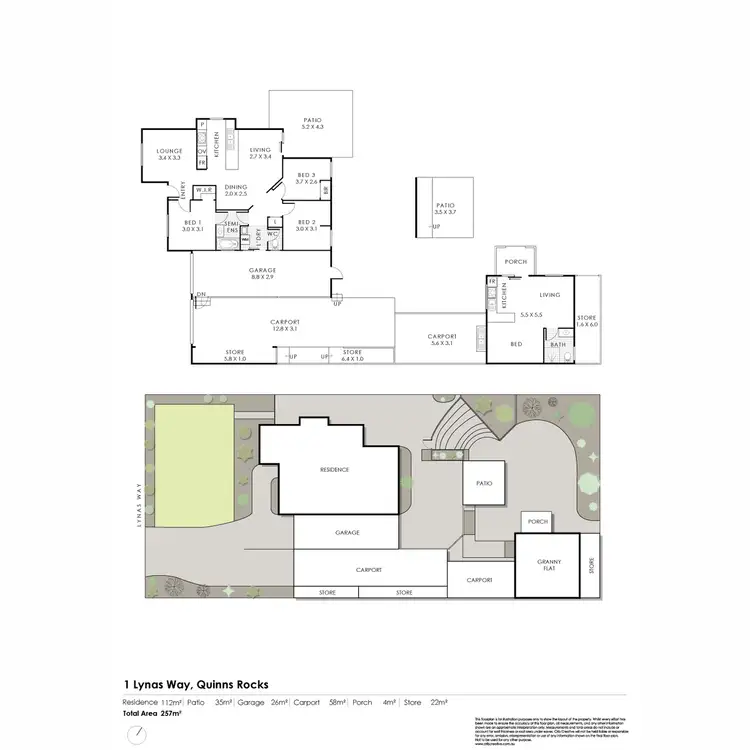 Floorplan of Homely house listing, 1 Lynas Way, Quinns Rocks WA 6030
