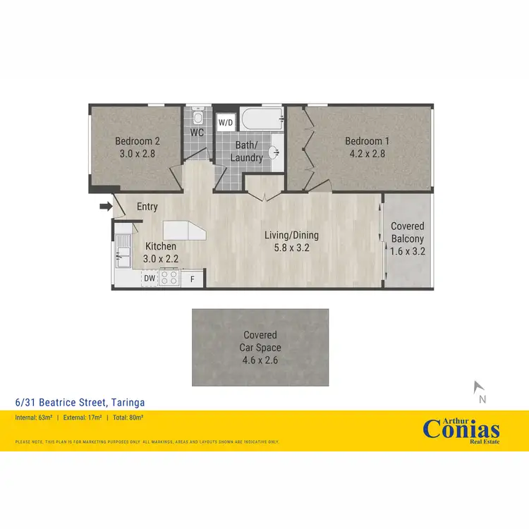 Floorplan of Homely unit listing, 6/31 Beatrice Street, Taringa QLD 4068